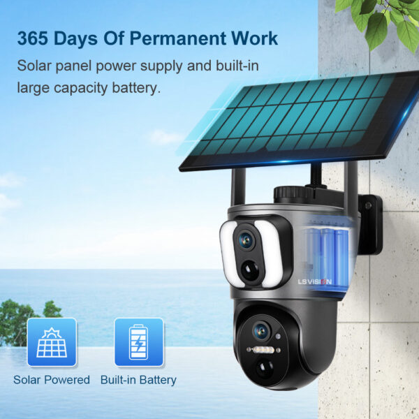 LS-WS21 WIFI Battery Security Solar Camera 24
