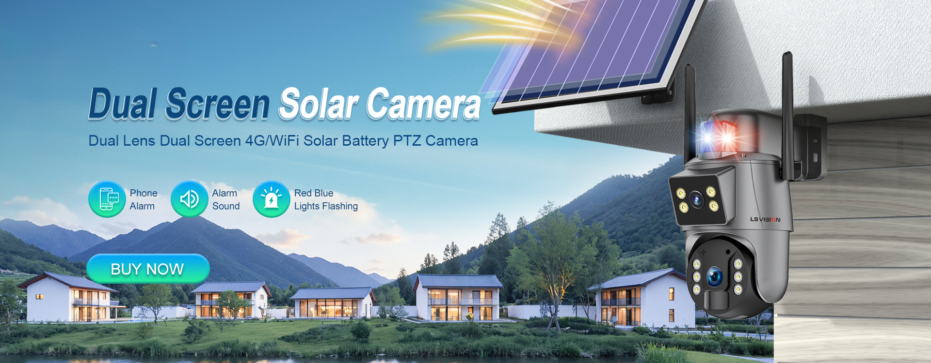 LS VISION-4GS22 solar camera showcasing advanced surveillance features.