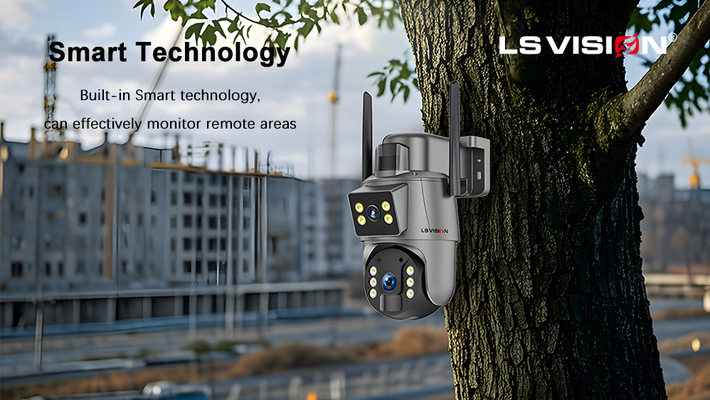 LS-VISION-solar powered outdoor camera  4GS22 is used in Construction site