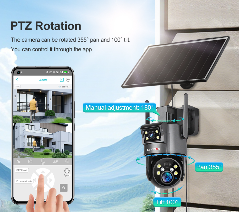 LS VISION-UBox Series Solar Camera LS-4GS23-PTZ Rotation