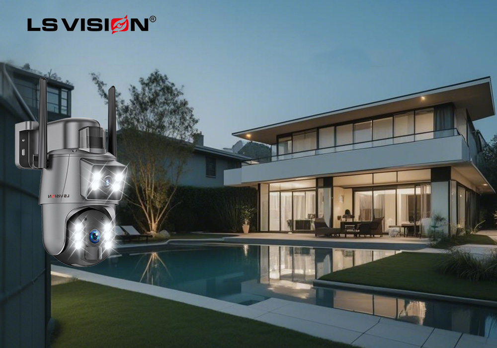 LS VISION-Solar powered Survellience Camera systems LS-4GS22-Full-Color Night Vision for 24/7 Security