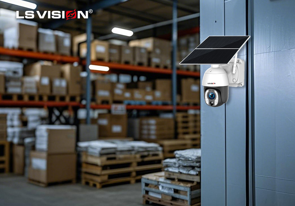 LS VISION-Solar camera LS-4GS40 is applied in the warehouse